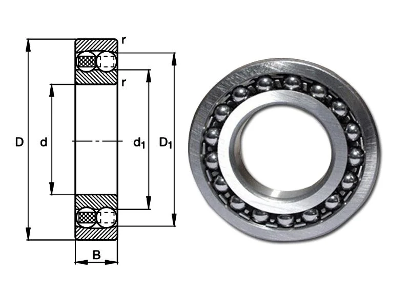 The Center of Curvature Is on The Bearing Axis Yoch Self-Aligning Ball Bearing Nn3026K